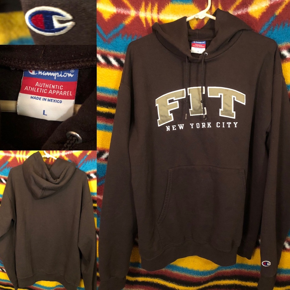 VTG Brown FIT of NYC champion sweatshirt size LG